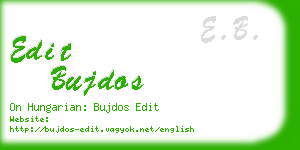 edit bujdos business card